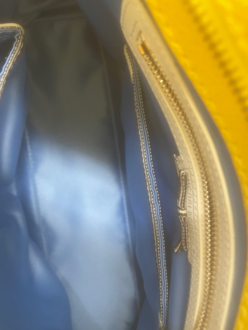 henri bendel Yellow Pebbled Leather Satchel - Picture 8 of 13